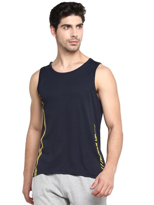 navy blue taped t-shirt - 18022611 - Very Small Image - 1