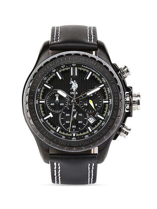 leather strap chronograph watch - 18022817 - Very Small Image - 1