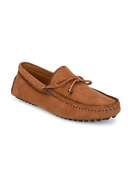 tan synthetic slip on loafers - 18023033 - Very Small Image - 1