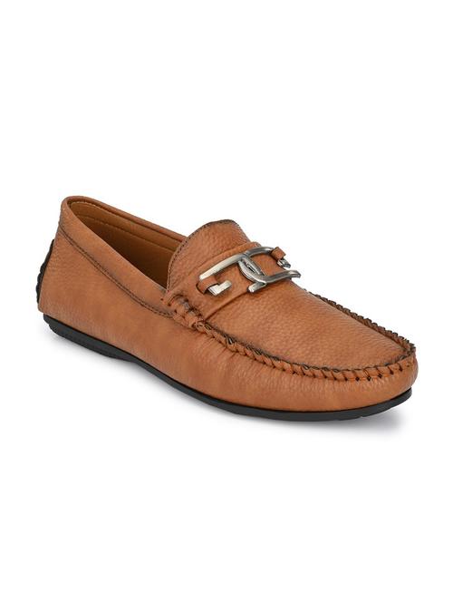 tan synthetic slip on loafers - 18023040 - Very Small Image - 1