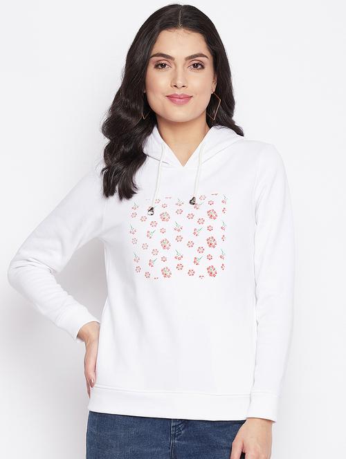 hooded neck printed sweatshirt - 18023308 - Very Small Image - 1