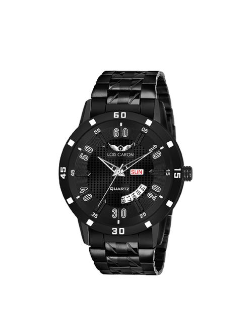 original black plated day & date functioning analog watch - 18023395 - Very Small Image - 1