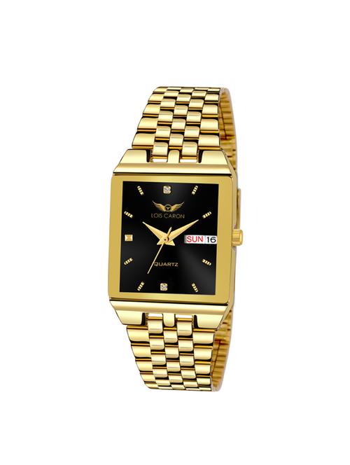 lcs-8498 original gold plated day & date functioning watch for boys analog watch - for men - 18023413 - Very Small Image - 1