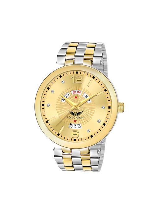 lcs-8507 original gold plated & two tone day & date functioning watch for boys analog watch - for men - 18023438 - Very Small Image - 1