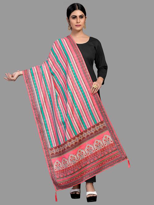 multi colored silk dupatta - 18024147 - Very Small Image - 1