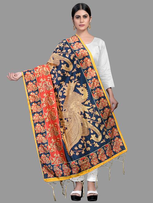 multi colored silk dupatta - 18024151 - Very Small Image - 1
