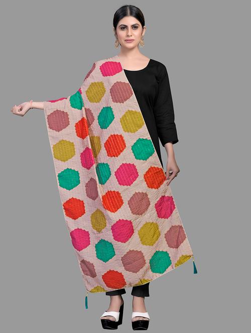 multi colored silk dupatta - 18024161 - Very Small Image - 1