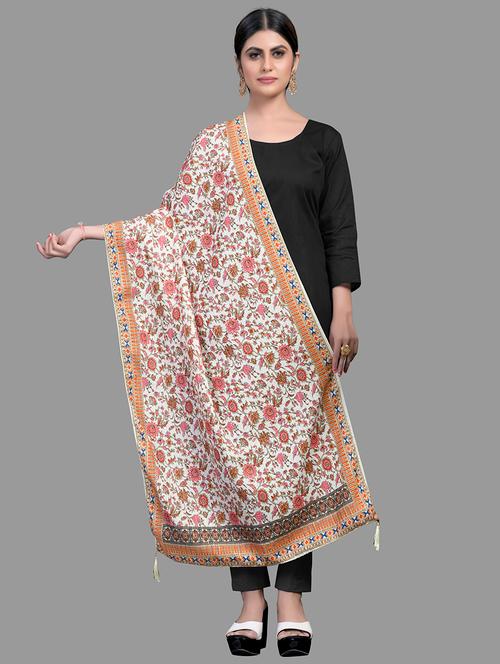 multi colored silk dupatta - 18024165 - Very Small Image - 1
