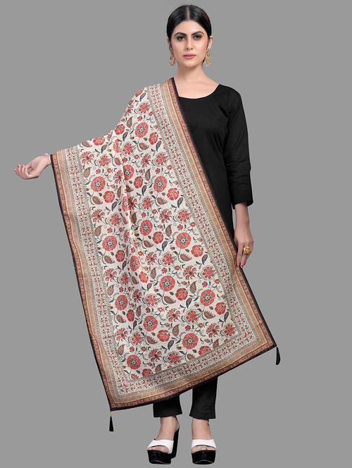multi colored silk dupatta - 18024166 - Very Small Image - 1