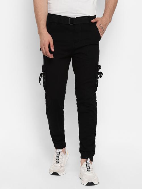 black solid jogger - 18024369 - Very Small Image - 1