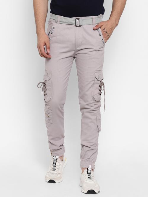 grey solid jogger - 18024371 - Very Small Image - 1