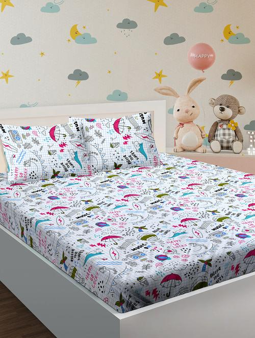multi colored cotton bedsheet - 18024421 - Very Small Image - 1