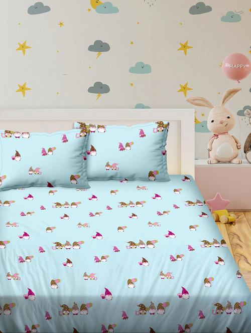 blue cotton bedsheet - 18024429 - Very Small Image - 1