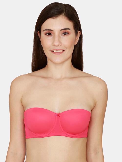pink solid balconette bra - 18024474 - Very Small Image - 1