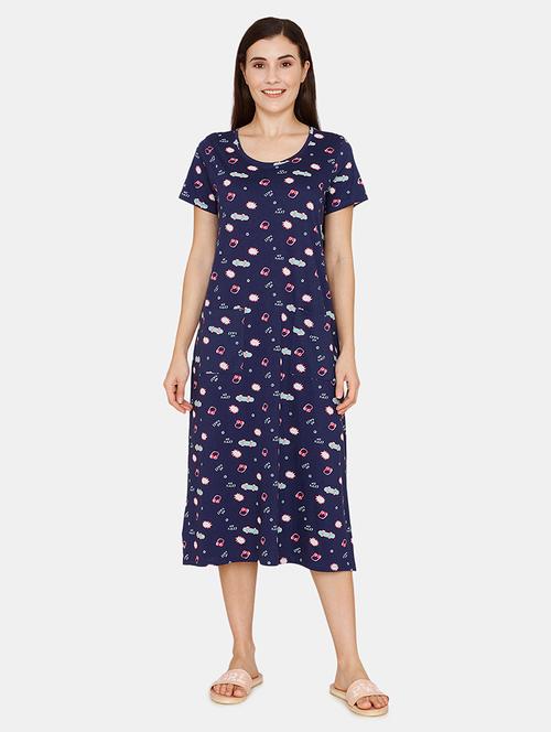 round neck printed sleepshirt - 18024889 - Very Small Image - 1