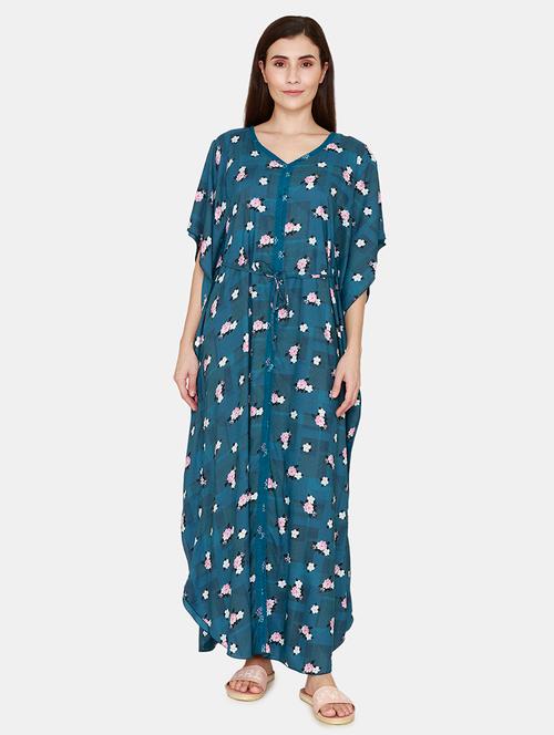 v-neck printed sleepshirt - 18024901 - Very Small Image - 1