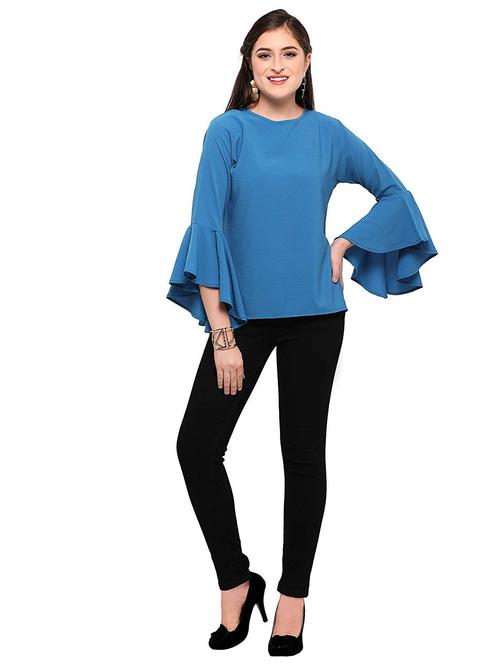 cotrel rayon bell sleeves top - 18025137 - Very Small Image - 1
