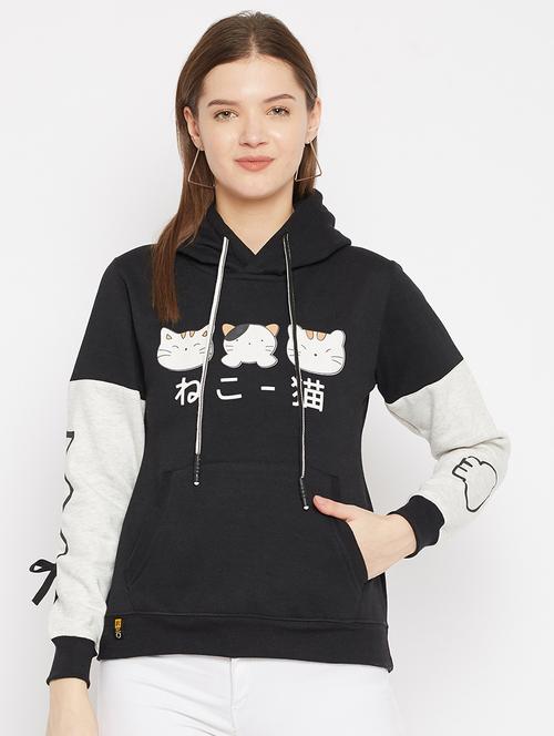 hooded neck graphic sweatshirt - 18025321 - Very Small Image - 1