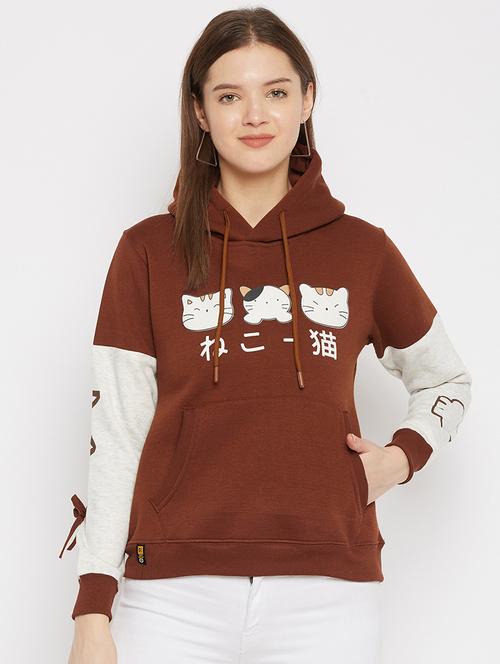 hooded neck graphic sweatshirt - 18025322 - Very Small Image - 1