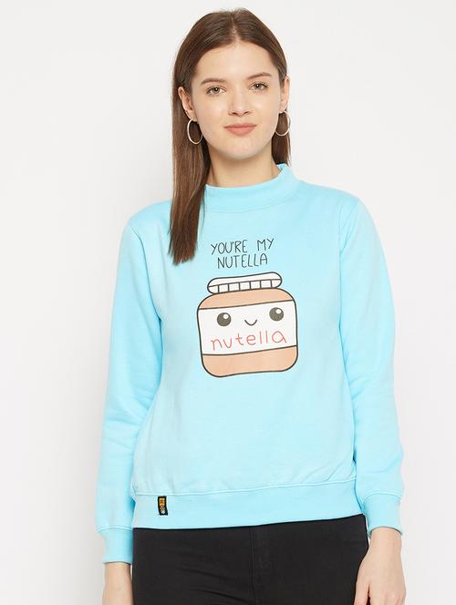 mock neck graphic sweatshirt - 18025332 - Very Small Image - 1
