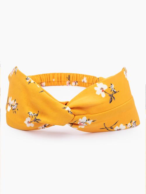 yellow floral print headband - 18025370 - Very Small Image - 1
