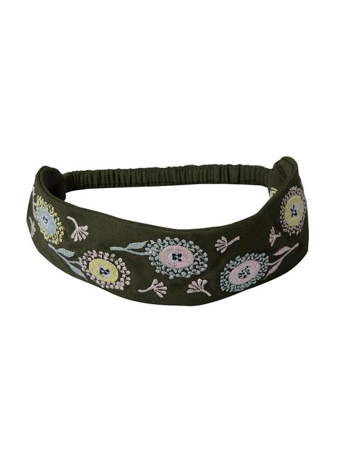 olive green embroidery headband - 18025384 - Very Small Image - 1
