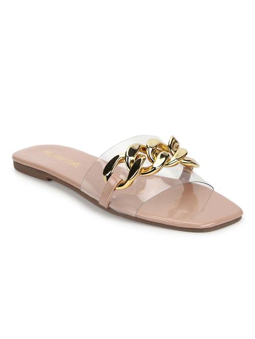 nude pu slip on sandals - 18025826 - Very Small Image - 1
