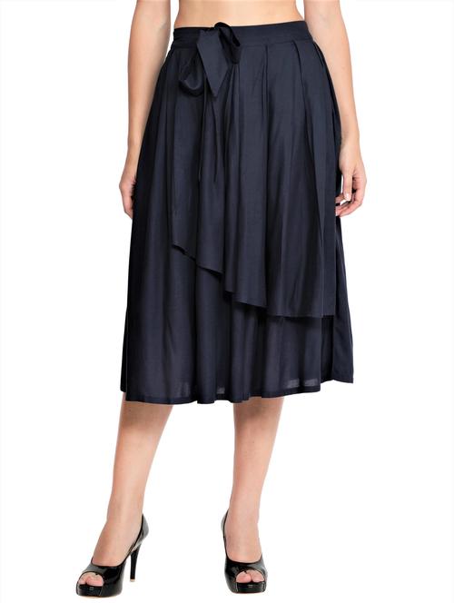tie front flared skirt - 18026077 - Very Small Image - 1