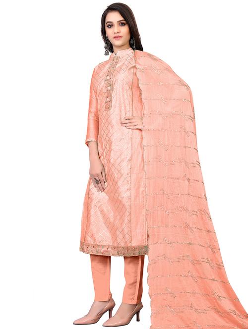 embroidered unstitched suit set - 18026151 - Very Small Image - 1