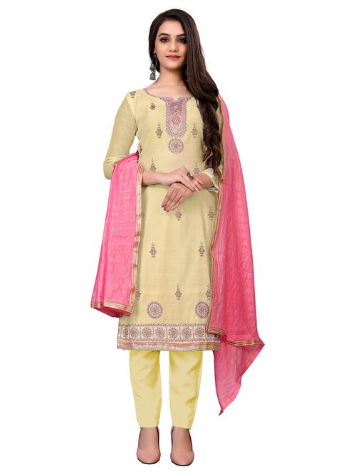 embroidered unstitched suit set - 18026177 - Very Small Image - 1