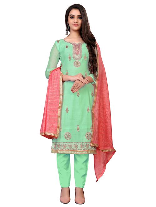 embroidered unstitched suit set - 18026178 - Very Small Image - 1