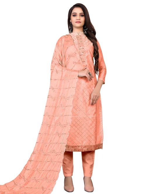 embroidered unstitched suit set - 18026200 - Very Small Image - 1