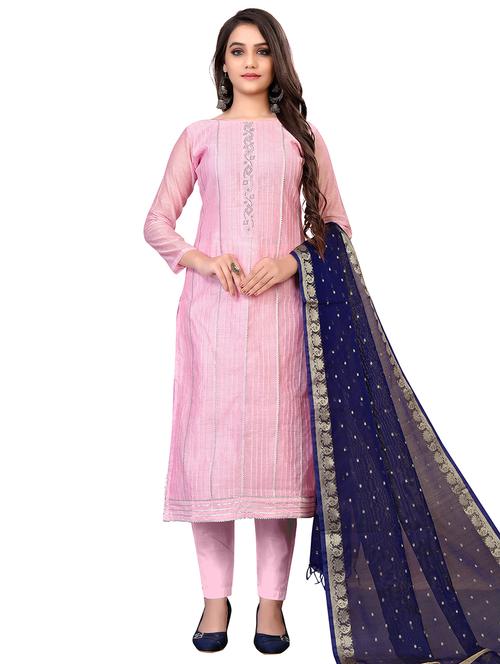 embroidered unstitched suit set - 18026203 - Very Small Image - 1