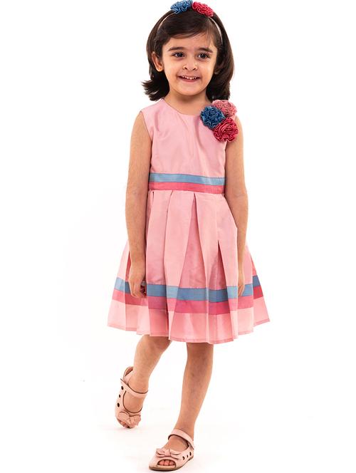 girls round neck sleeveless frock - 18026374 - Very Small Image - 1