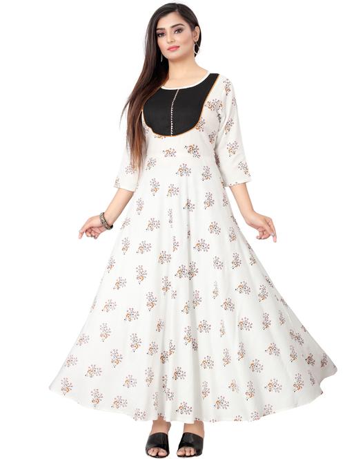 floral print flared kurta - 18026420 - Very Small Image - 1