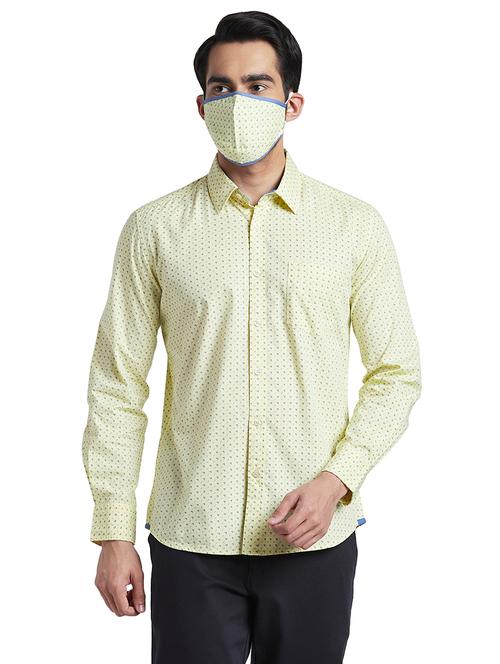 yellow printed casual shirt - 18026481 - Very Small Image - 1