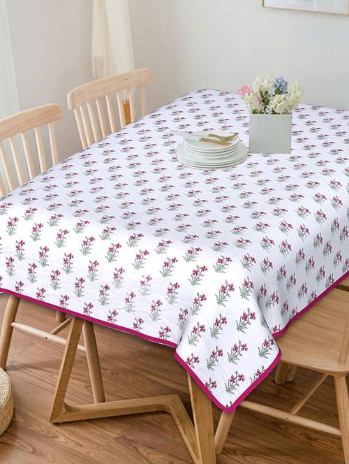 indhome life 200 tc cotton floral printed table cover(60 inch * 90 inch) - 18026617 - Very Small Image - 1