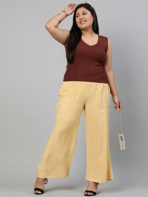 plus size rayon palazzo - 18026662 - Very Small Image - 1