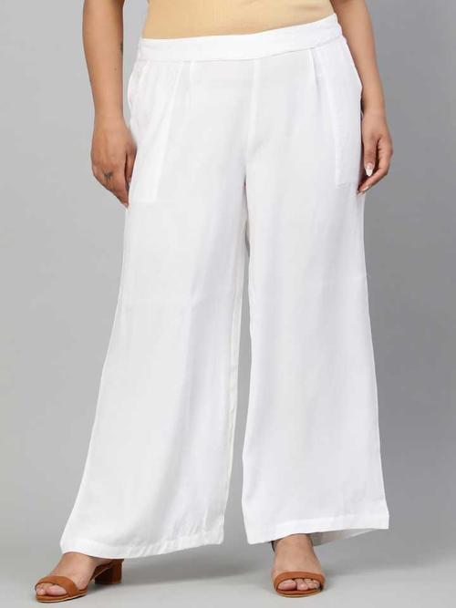 plus size rayon palazzo - 18026681 - Very Small Image - 1