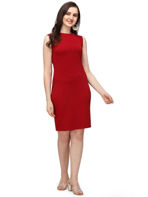 round neck bodycon dress - 18026701 - Very Small Image - 1