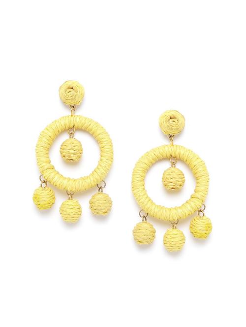 yellow circular drop earrings - 18026819 - Very Small Image - 1