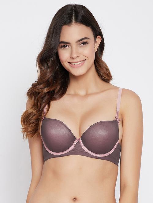 brown lace tshirt bra - 18027061 - Very Small Image - 1