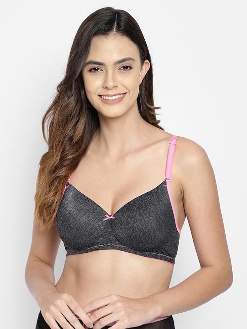 grey solid t-shirt bra - 18027069 - Very Small Image - 1