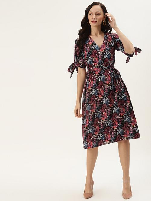 tie front floral maternity wear dress - 18027217 - Very Small Image - 1