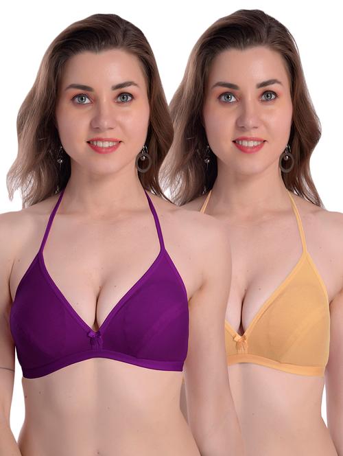 set of 2 solid t-shirt bra - 18027279 - Very Small Image - 1