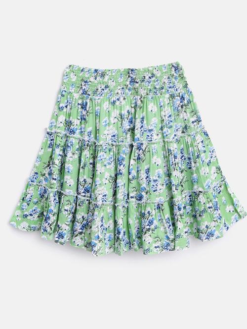 multi colored printed a-line skirt - 18027356 - Very Small Image - 1