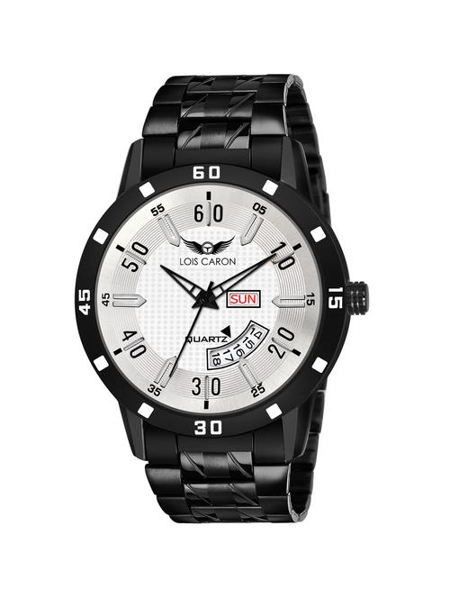 original black plated day & date functioning analog watch - 18027479 - Very Small Image - 1