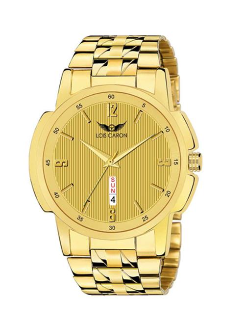 original gold plated day & date functioning analog watch - 18027521 - Very Small Image - 1