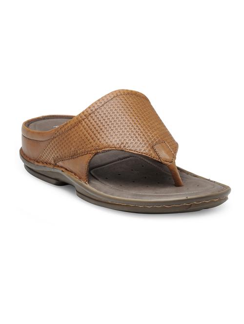 tan solid casual slipper - 18027925 - Very Small Image - 1