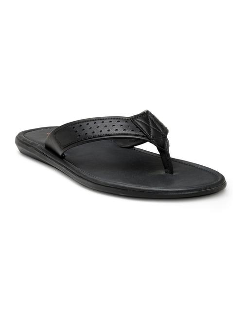 black solid casual slipper - 18027938 - Very Small Image - 1
